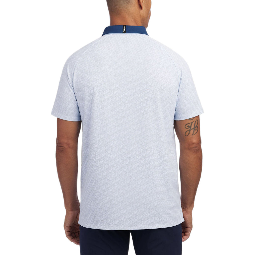 UNRL Men's Sky Blue Vector Polo