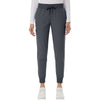 Jaanuu Women's Carbon Grey Silex Knit-Waist Scrub Joggers