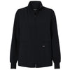 Jaanuu Women's Black Ceri Essential Full-Zip 6-Pocket Scrub Jacket