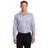 Port Authority Men's Gusty Grey/White Pincheck Easy Care Shirt