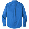 Port Authority Men's Strong Blue Long Sleeve SuperPro React Twill Shirt