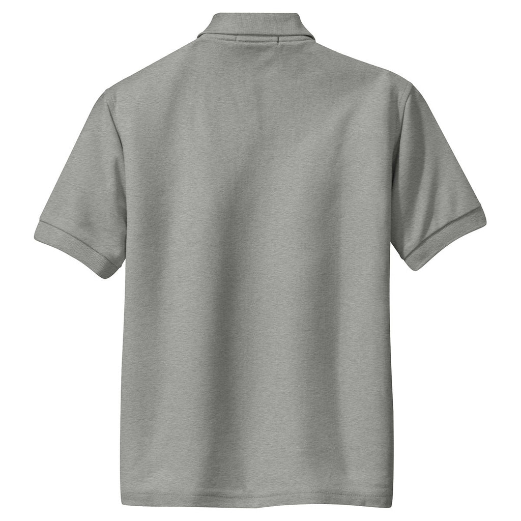 Port Authority Youth Cool Grey Silk Touch Polo