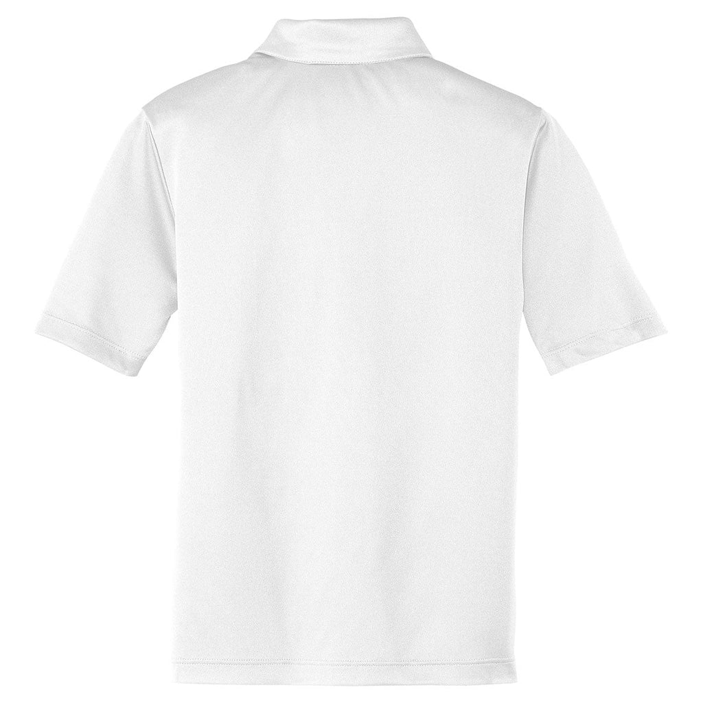 Port Authority Youth White Silk Touch Performance Polo