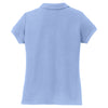 Port Authority Girls Light Blue Silk Touch Peter Pan Collar Polo