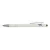 Logomark White Denton Soft-Touch Pen with Stylus