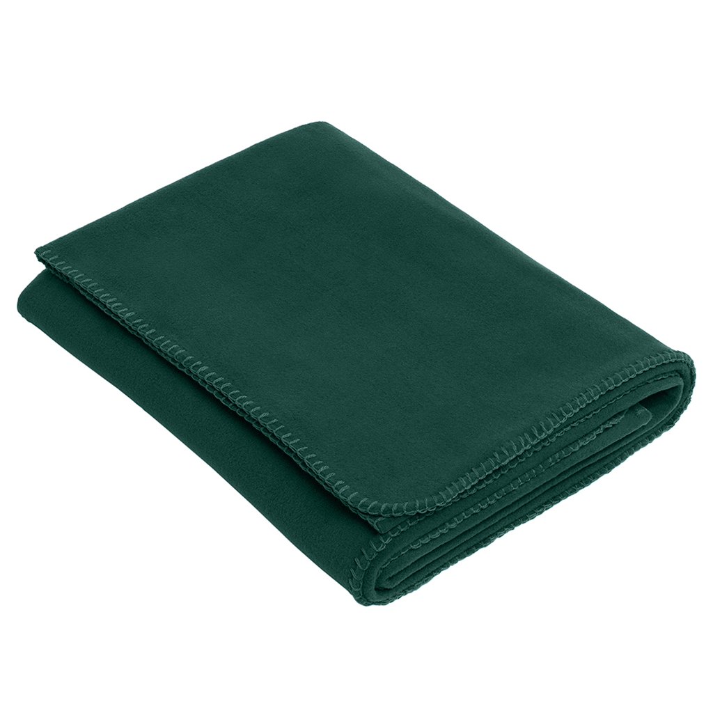 Port Authority Dark Green Value Fleece Blanket with Strap