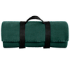 Port Authority Dark Green Value Fleece Blanket with Strap