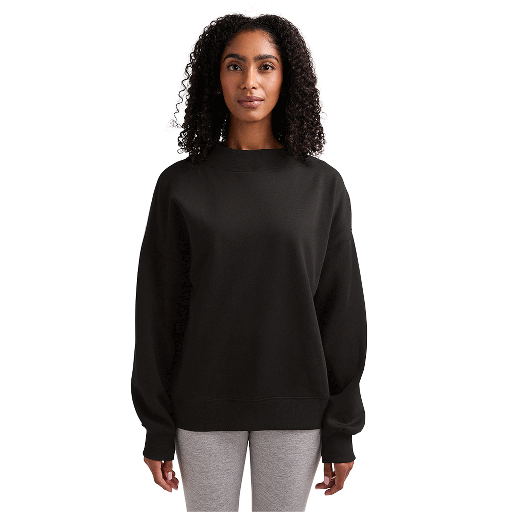 Charles River Women's Black Willow Mock-Neck Sweatshirt