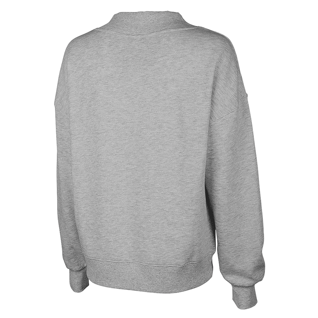 Charles River Women's Heather Grey Willow Mock-Neck Sweatshirt