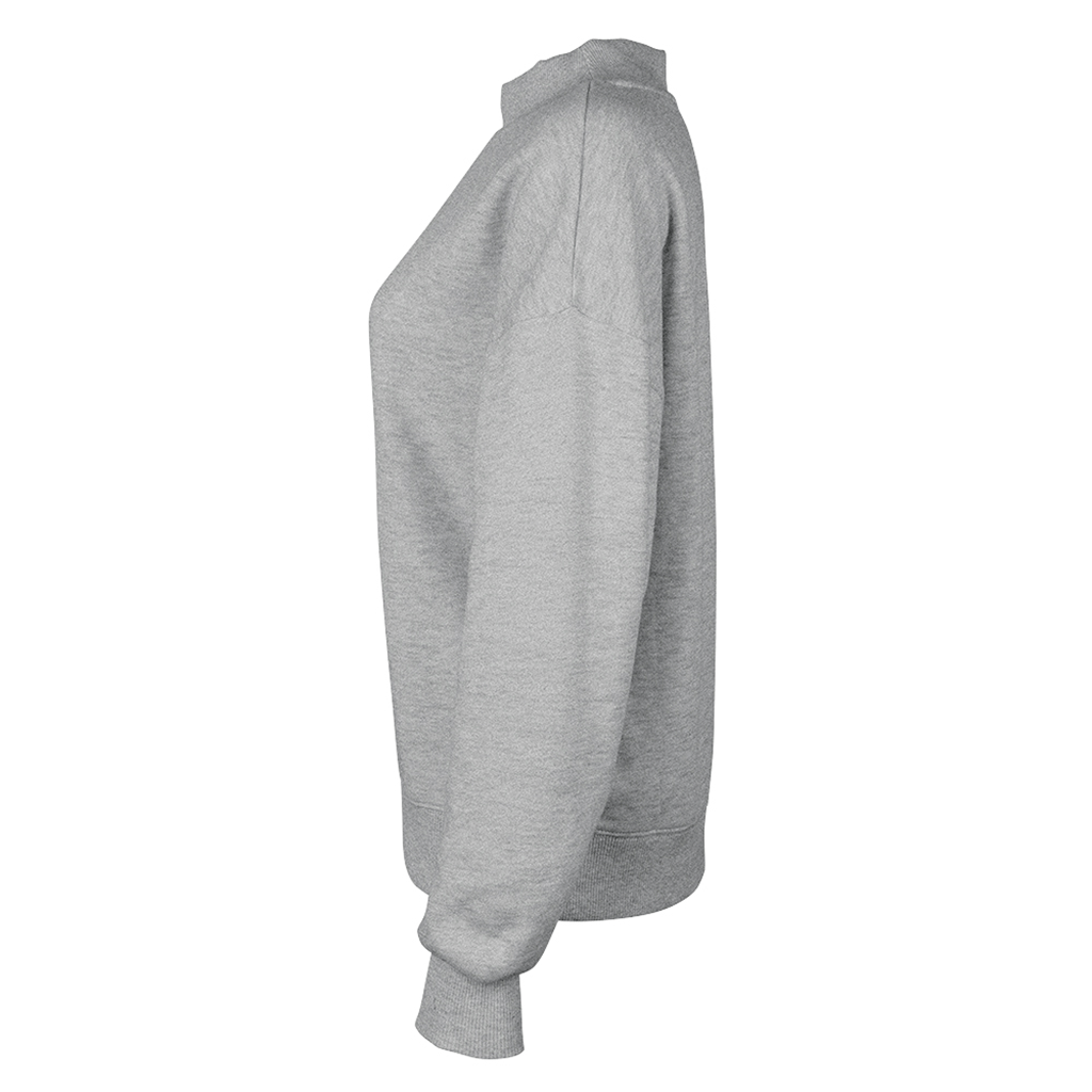 Charles River Women's Heather Grey Willow Mock-Neck Sweatshirt