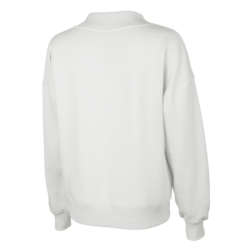 Charles River Women's White Willow Mock-Neck Sweatshirt