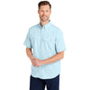 HUK Men's Crystal Blue Tide Point Short Sleeve Shirt