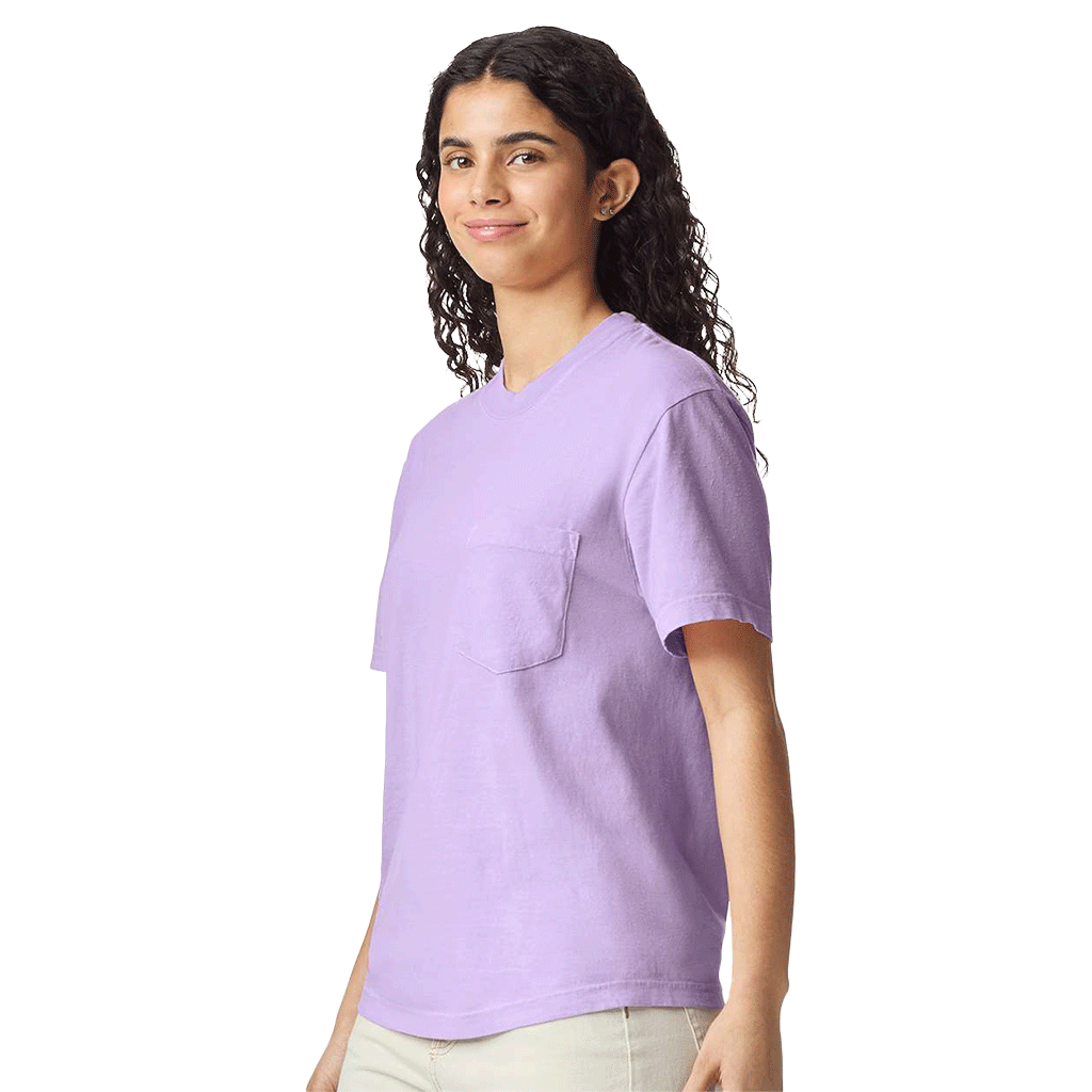 Comfort Colors Unisex Orchid Garment-Dyed Heavyweight Pocket T-Shirt