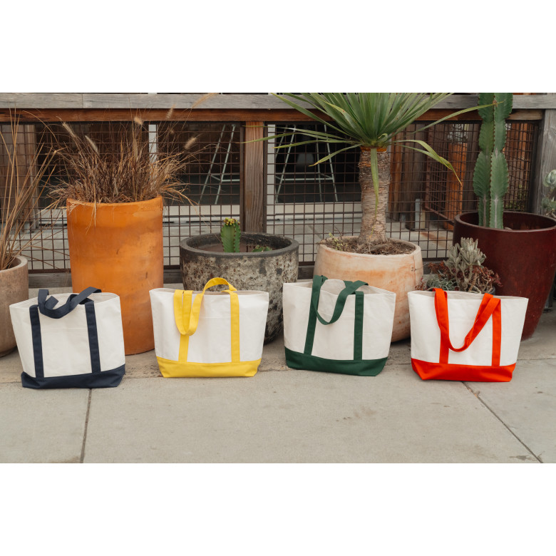 Gemline Green Large Canvas Tote