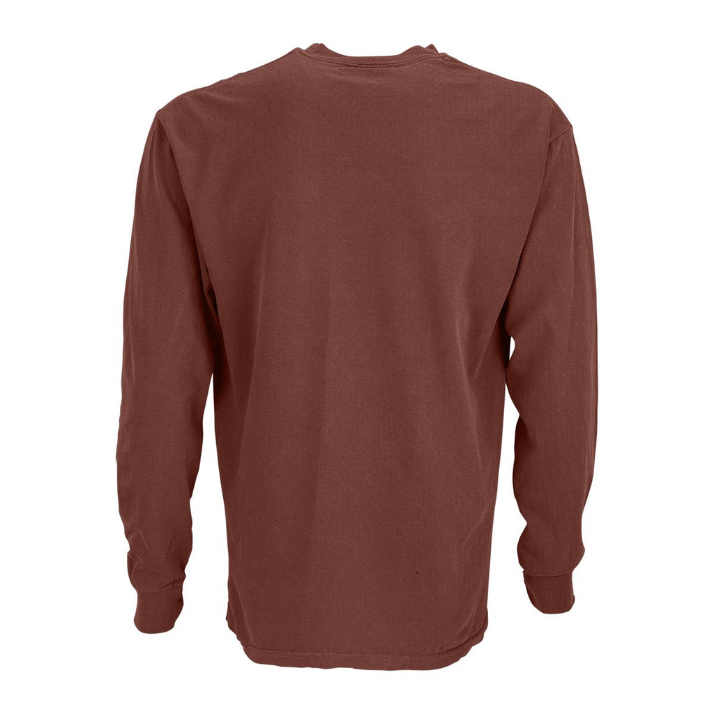 Vantage Men's Nantucket Red Color Wash Long Sleeve T-Shirt