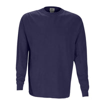 Vantage Men's Weathered Navy Color Wash Long Sleeve T-Shirt
