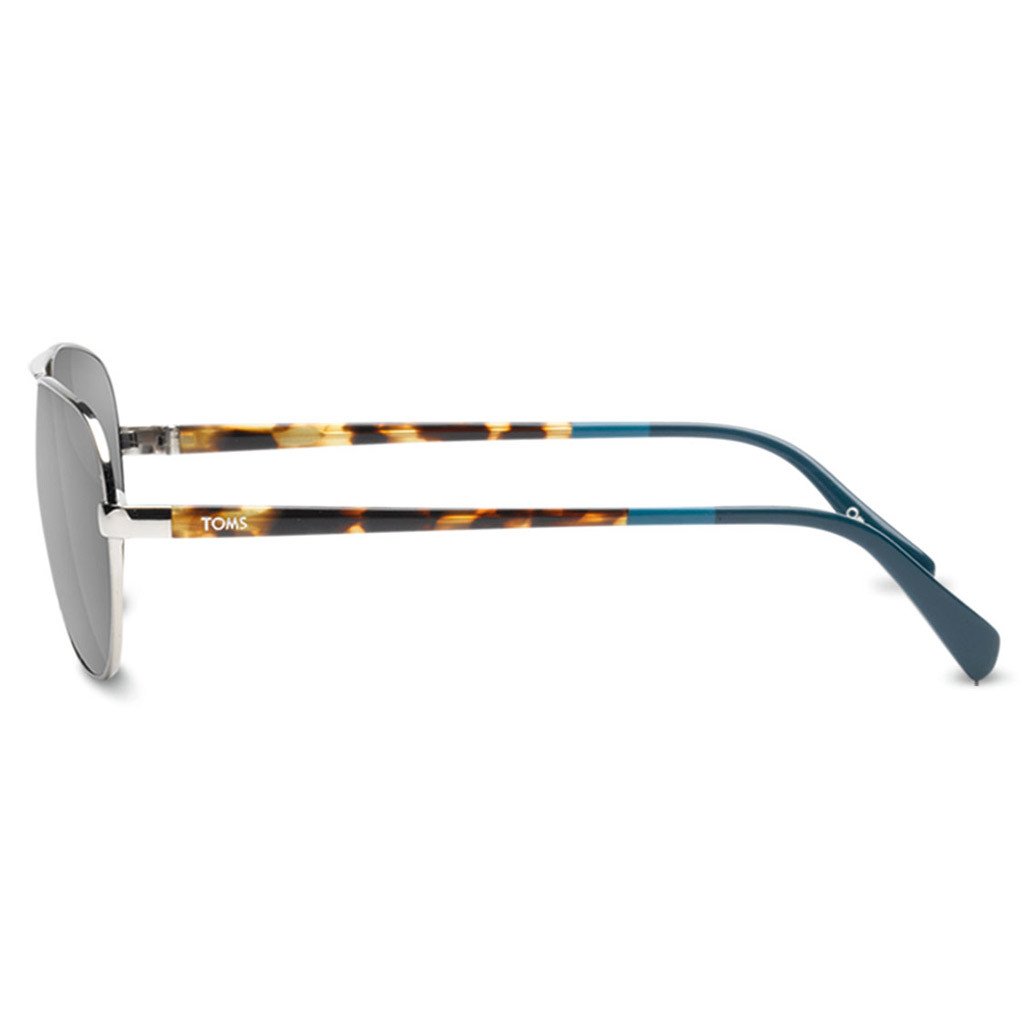TOMS Silver Maverick Sunglasses