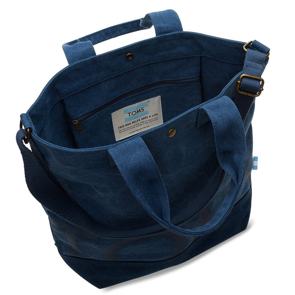 TOMS Navy Compass Tote