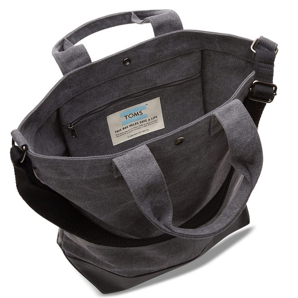 TOMS Charcoal Compass Tote