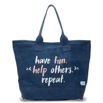 TOMS Navy Have Fun Tote