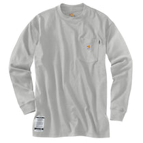 Carhartt Men's Light Grey Flame-Resistant Carhartt Force Cotton L/S T-Shirt