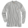 Carhartt Men's Light Grey Flame-Resistant Carhartt Force Cotton L/S T-Shirt