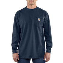 Carhartt Men's Dark Navy Flame-Resistant Carhartt Force Cotton L/S T-Shirt
