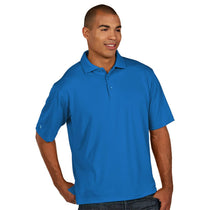 Antigua Men's Bright Blue Pique Xtra-Lite Polo