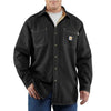 Carhartt Men's Black Flame-Resistant Canvas Shirt Jacket