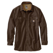 Carhartt Men's Dark Brown Flame-Resistant Canvas Shirt Jacket