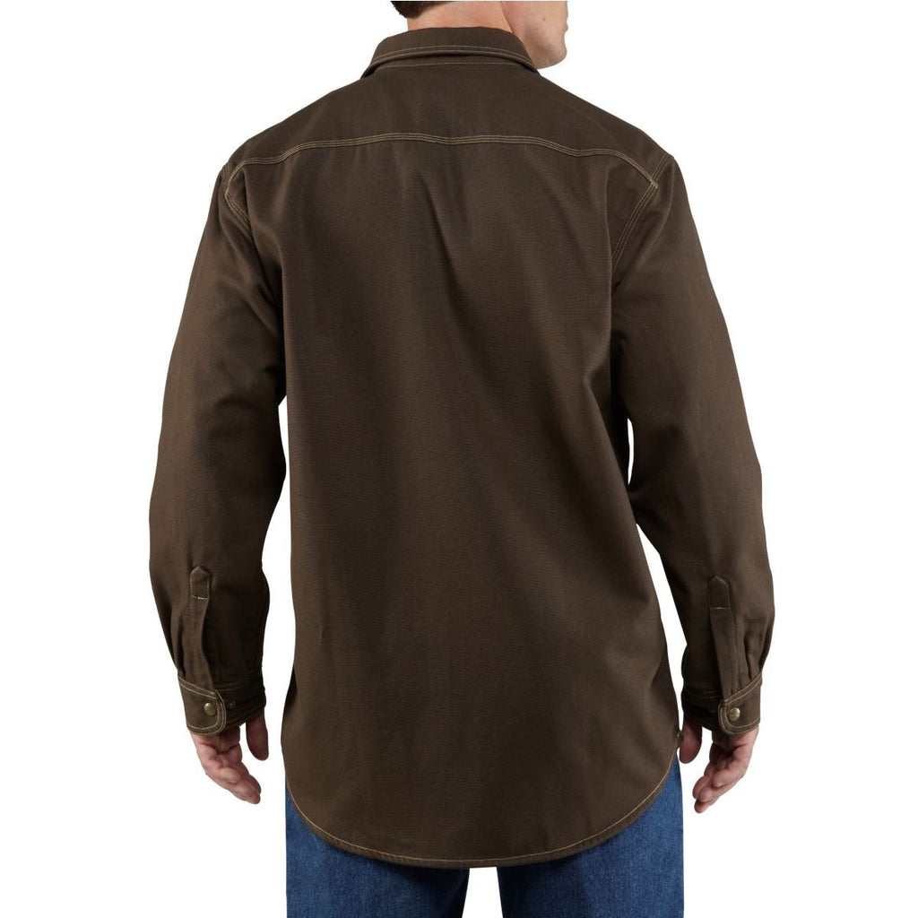 Carhartt Men's Dark Brown Flame-Resistant Canvas Shirt Jacket
