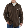 Carhartt Men's Dark Brown Flame-Resistant Canvas Shirt Jacket