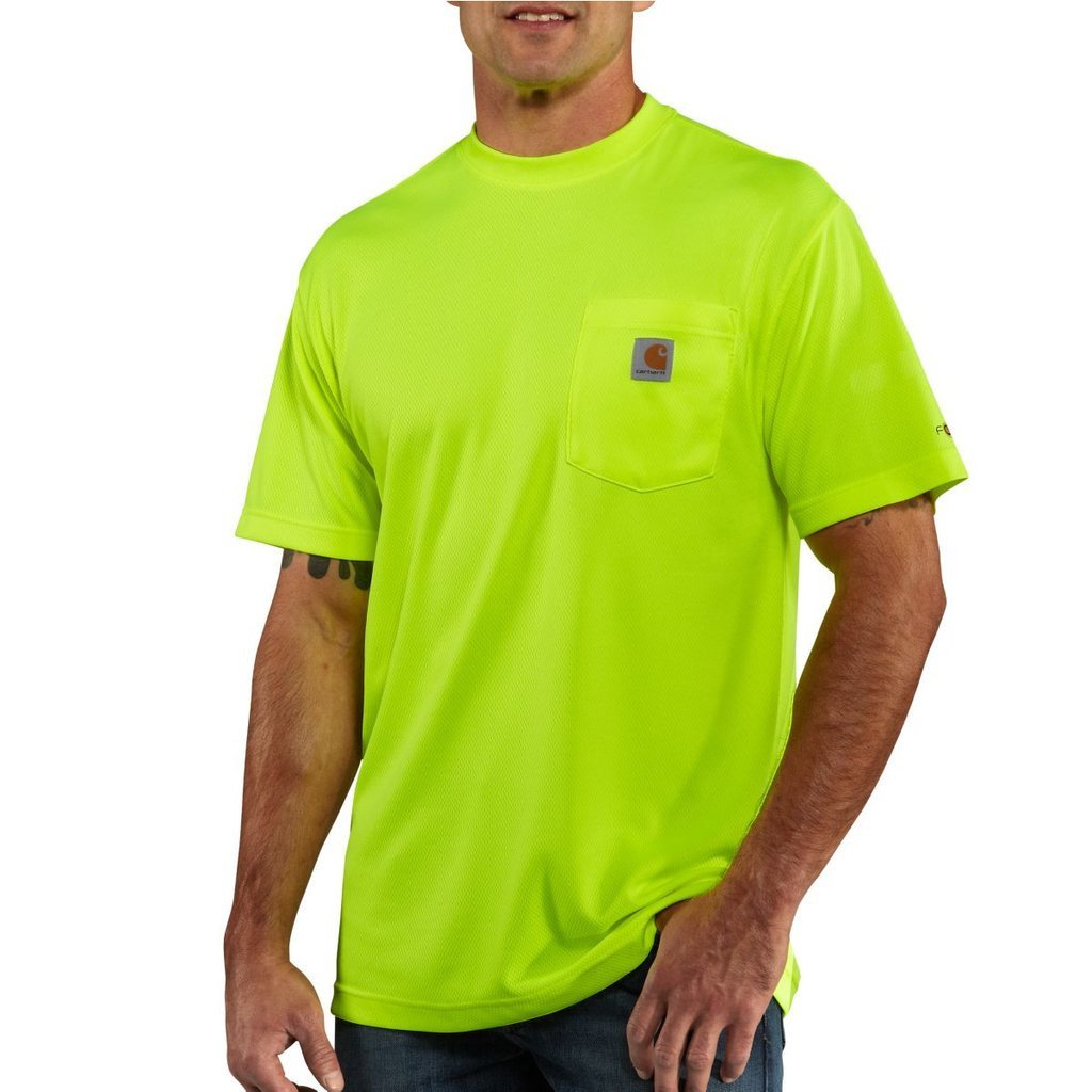 Carhartt Men's Brite Lime High Visibility Force Color Enhanced Short Sleeve Tee