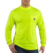 Carhartt Men's Brite Lime High Visibility Color Enhanced Long Sleeve Tee