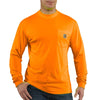 Carhartt Men's Brite Orange High Visibility Color Enhanced Long Sleeve Tee