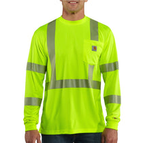 Carhartt Men's Brite Lime High Visibility Force Long Sleeve Class 3 Tee