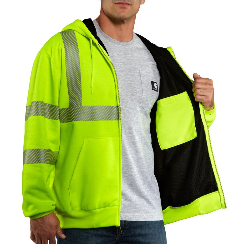 Carhartt Men's Brite Lime High Visibility Class 3 Thermal Sweatshirt