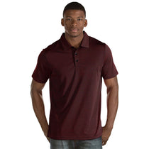 Antigua Men's Black/Dark Red Quest Polo