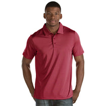 Antigua Men's Cardinal Red/White Quest Polo