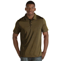Antigua Men's Black/Gold Quest Polo