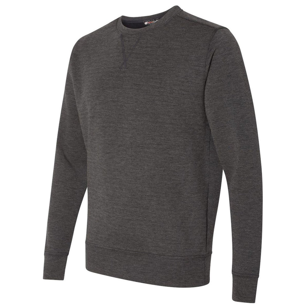 Weatherproof Men's Heather Black Heat Last Fleece Tech Crewneck Sweatshirt