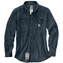 Carhartt Men's Dark Navy Flame-Resistant Force Cotton Hybrid Shirt