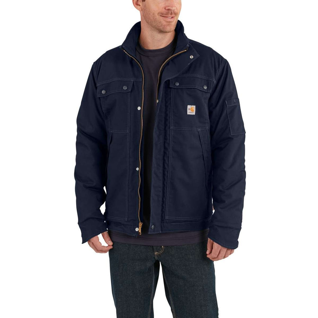 Carhartt Men's Dark Navy FR Full Swing Quick Duck Coat