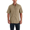 Carhartt Men's Dark Khaki Force Ridgefield Solid SS Shirt