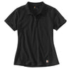 Carhartt Women's Black Contractors Short Sleeve Work Polo