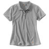 Carhartt Women's Heather Grey Contractors Short Sleeve Work Polo