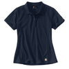 Carhartt Women's Navy Contractors Short Sleeve Work Polo