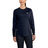 Carhartt Women's Dark Navy Force Cotton Long-Sleeve Crewneck T-Shirt