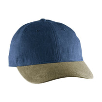 Comfort Colors Khaki/Navy Pigment-Dyed Canvas Baseball Cap