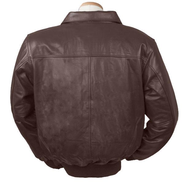 Burk's Bay Men's Brown A-1 Cowhide Bomber Jacket